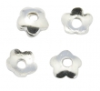 Kralenkapjes 4 mm, zilverkleurige messing, per 50st.