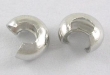 krinpkraalverberger, crimp bead covers, zilverkleurig, per 20 stuks