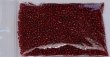 Rocailles 12/0, zilverkern, transparant, rood,  per 50 gr