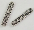 Spacer bar, tibetaans zilver, 7 gaats