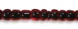 rocailles 12mm, rood transparant met gekleurde kern, bordeaux