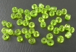 rocailles 12mm, transparant, fel groen