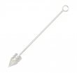 Kralenpin, eyepin met sluiting, 65mm