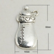 Tibetaans zilveren bedel, babyflesje, 30 x13mm, per stuk