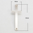tussenstuk kruis, verzilverd messing per stuk