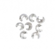 knijpkraalverbergers klein,verzilverd messing, per 20 st