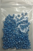 Rocailles 6/0, aqua opaque glanzend per 20 gram