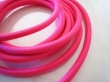 Ruber koord, roze 5mm, per meter