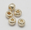 Rocailles 6/0, 4mm, goudkleurig electroplated, gatgrootte 1mm per  20gr