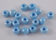 Rocailles 6/0, sky blue opaque glanzend per 20 gram