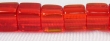 Glaskraal kubusvormig rood, 4,5 x 4,5 mm